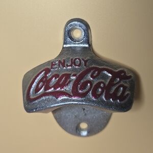 Coca Cola Red and Silver Wall Bottle Opener